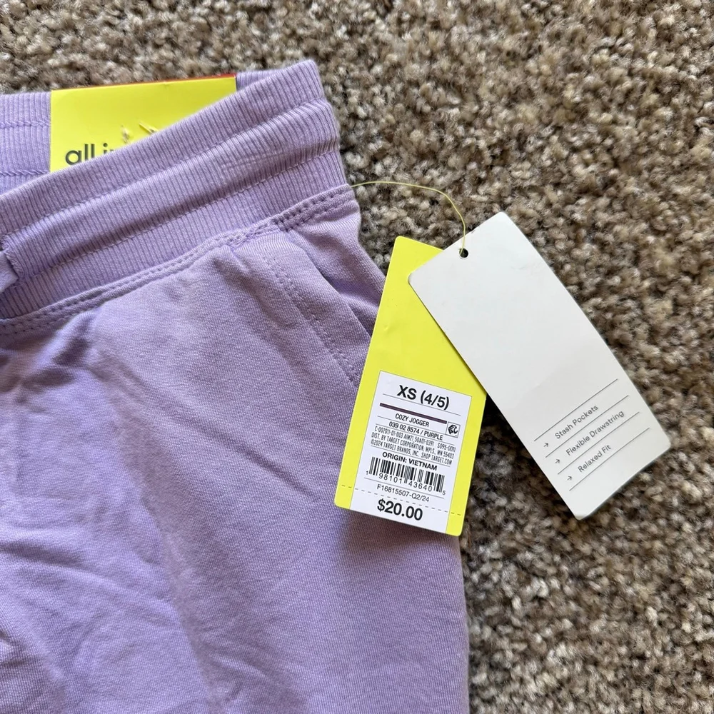 Joy Lab Cozy Joggers for Girls NWT Size XS 4/5 - Picture 4 of 4